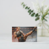 Carte De Visite Kickboxing Martial Arts Muay Thai Instructor (Debout devant)