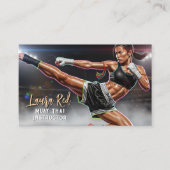 Carte De Visite Kickboxing Martial Arts Muay Thai Instructor (Devant)