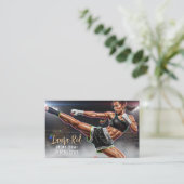 Carte De Visite Kickboxing Martial Arts Muay Thai Instructor (Debout devant)