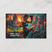 Carte De Visite Kickboxing Martial Arts Muay Thai Instructor (Devant)