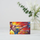 Carte De Visite Kickboxing Martial Arts Muay Thai Instructor (Debout devant)