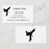 Carte De Visite Kickboxing ou Martial Art Sport (Devant / Derrière)