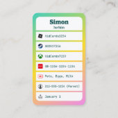 Carte De Visite KidCard (Dos)