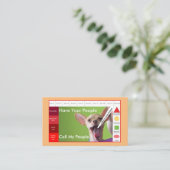 Carte De Visite Kids Funny chien jeu éducatif (Debout devant)