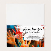 Carte De Visite Kids Hand Painting | Arts Crafts (Extérieur déplié)