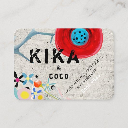 Carte De Visite Kika et Coco bonnes vibrations (Devant)