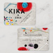 Carte De Visite Kika et Coco bonnes vibrations (Devant / Derrière)