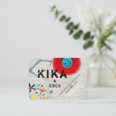 Carte De Visite Kika et Coco bonnes vibrations (Debout devant)
