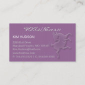 Carte De Visite Kim H Monogramme Texturé Tendance (Dos)
