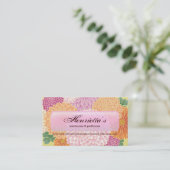 Carte De Visite Kimono japonais Floral Art Motif (Debout devant)