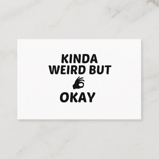 CARTE DE VISITE KINDA WEIRD MAIS OK DOIGT (Devant)