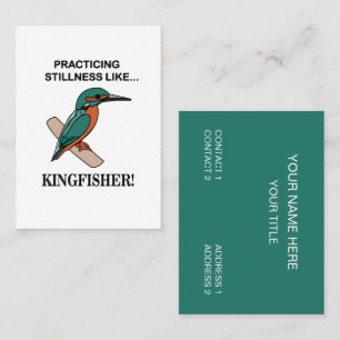 Carte De Visite Kingfisher Pratiquant La Sticité Comme Kingfisher