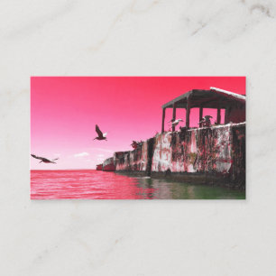 Carte De Visite kiptopeke bateaux en béton et oiseaux dreamdaze