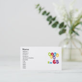 Carte De Visite Kiss Me I'm 65 Anniversaire T-shirts et cadeaux (Debout devant)