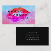 Carte De Visite Kiss Stain | Aquarelle (Devant / Derrière)