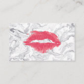 Carte De Visite Kiss Stain | Arrière - plan en marbre (Devant)