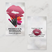 Carte De Visite Kiss Stain | Couleurs du bâton à lèvres (Devant / Derrière)