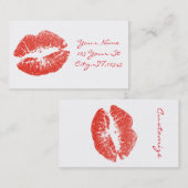 Carte De Visite Kissing Red lips (Devant / Derrière)