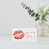 Carte De Visite Kissing Red lips (Debout devant)