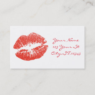 Carte De Visite Kissing Red lips