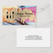 Carte De Visite Kit de maquillage et poudre (Devant / Derrière)