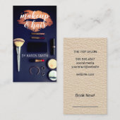 Carte De Visite Kit maquillage | Baiser de bâton à lèvres (Devant / Derrière)