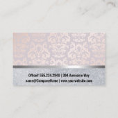Carte De Visite Kit maquillage | Damask Parties scintillant and Me (Dos)