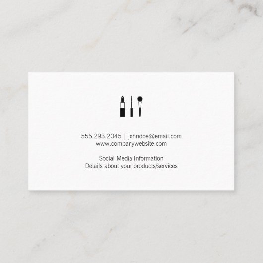 Carte De Visite Kit maquillage et cils (Dos)