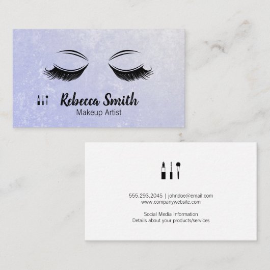 Carte De Visite Kit maquillage et cils (Devant / Derrière)