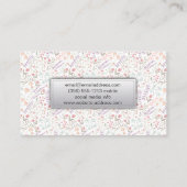 Carte De Visite Kit maquillage | Lashes oculaires | Fleurs en fleu (Dos)