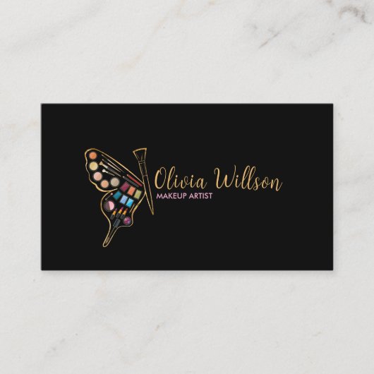 Carte De Visite Kit maquillage papillon (Devant)