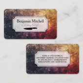 Carte De Visite Kitchen Knife | Chef | Artistic Background (Devant / Derrière)