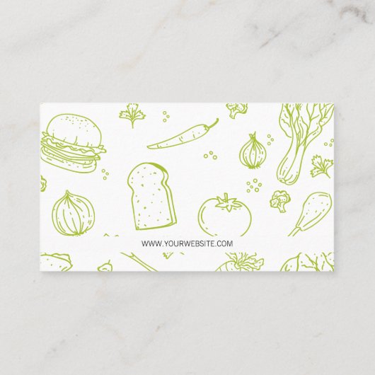 Carte De Visite Kitchen Silverware | Chef Logo (Dos)