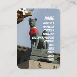 Carte De Visite Kitsune キ ツ ネ (Fox) avec Bijou à la bouche