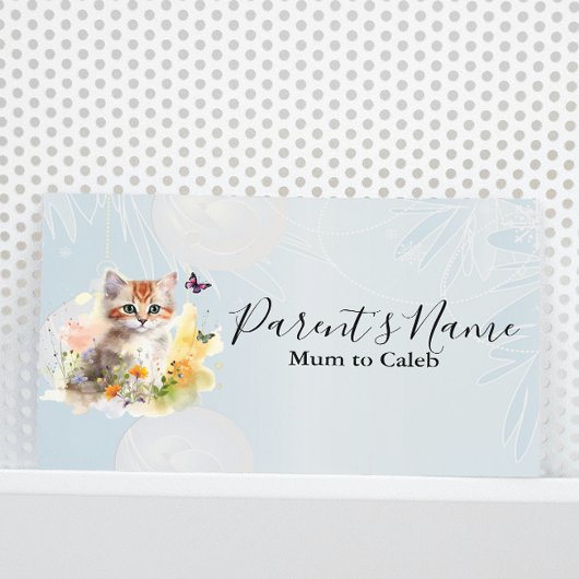 Carte de visite Kitten & Butterflies