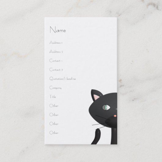 Carte De Visite Kitty à Paris (Devant)