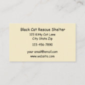 Carte De Visite Kitty Butt - Abri Secourt (Dos)