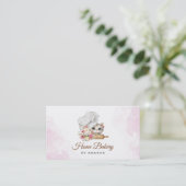 Carte De Visite Kitty Chef Boulangerie (Debout devant)