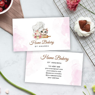 Carte De Visite Kitty Chef Boulangerie