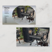 Carte De Visite Kitty dans le parc (Devant / Derrière)