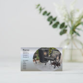 Carte De Visite Kitty dans le parc (Debout devant)