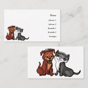 Carte de visite Kitty et Puppy