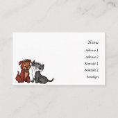 Carte de visite Kitty et Puppy (Devant)