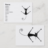 Carte De Visite Kitty fantaisie noir 10 (Devant / Derrière)