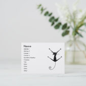 Carte De Visite Kitty fantaisie noir 10 (Debout devant)