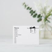 Carte De Visite Kitty fantaisie noir 8 (Debout devant)