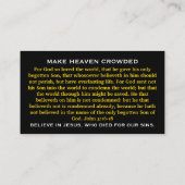 Carte De Visite KJV Christian Store QR code or noir (Dos)