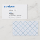 Carte De Visite KLarge Visitenkarte mit blau (Devant / Derrière)