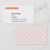 Carte De Visite KLarge Visitenkarte mit orange (Devant / Derrière)