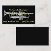 Carte De Visite Klaxon argenté (Devant / Derrière)